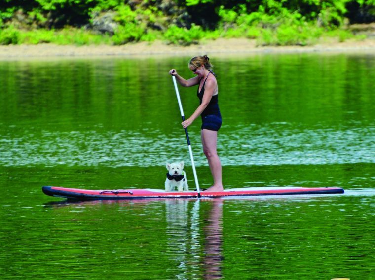 Amy Dalsimer on her paddleboard