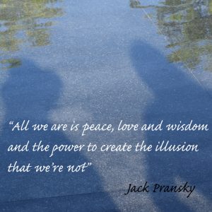 All we are is peace, love and wisdom